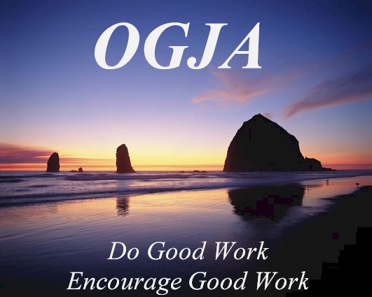 OGJA Logo  "Do Good Work, Encourage Good Work"